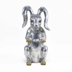Buy  Rabbit  Ice Bucket Arthur Court (1928-2015) Cast Aluminum And Glass Dated 1986 • 4,327.28£