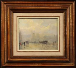 Buy Attilio Pratella (1856-1932)- Paris At Sunset-signed Oil On Panel • 775£