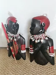 Buy  Maasai Warrior Couple Figurines. African Art • 19.99£