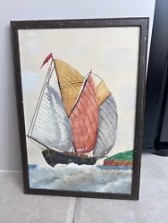 Buy Painting Boat Signed WDB 2002 • 15£