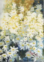 Buy Irish Art – Martin Stone ,Born 1963, Wild Daisies, Oil On Canvas, • 257.41£