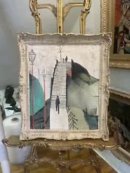 Buy OLD MASTER Signed L S Lowry   The Stairs To The City   Oil Painting 20th CENTURY • 1,795£