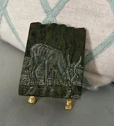 Buy Verdite Etched Antelope  Signed African Stone Artist Russel Olamini 1970s 1980s • 19.09£