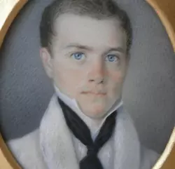 Buy STUNNING REGENCY PORTRAIT MINIATURE Of A HANDSOME YOUNG MAN Micheal At 18 Yrs • 4.99£