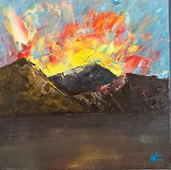 Buy 'Sunset Over Peaks'. Scottish Highlands. John Kelly Art.  • 12£