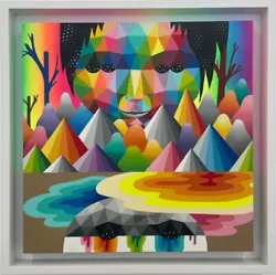 Buy Original Signed Okuda San Miguel 'Face III' Colorful Pop Art Painting On Wood • 19,687.36£