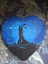 Buy 🎨 Love Heart Oil Painting Bob Ross Wet On Wet Style Local Artist. 16  • 28£