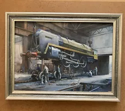 Buy Milliken Oil Painting - Britannia Locomotive Train - BR British Mid Century Art • 83.70£