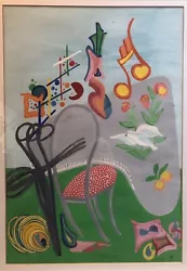Buy Original Vintage Watercolour Musical Surrealist Dreamscape Painting Signed VGC • 110£