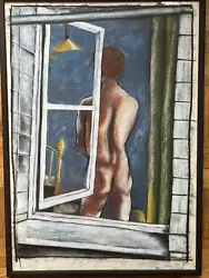 Buy Modern British Male Nude - Manner Of David Hockney - Pastel • 149£