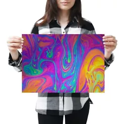 Buy A3 - Liquid Rainbow Paint Swirls Poster 42X29.7cm280gsm #14630 • 8.99£