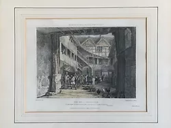 Buy Antique Print New Inn, Northgate Street, Gloucester Hand Coloured Framed 1830 • 20£