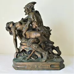 Buy Folls D Amor. Sculpture. Rafael AtchÉ FerrÉ. Chiseled Bronze. Spain. Circa 1900 • 4,262.54£