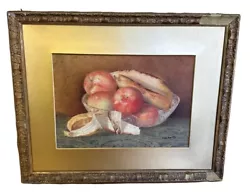 Buy Antique 19th C Still Life Fruit Painting - Signed By Artist 49cm By 40cm • 80£