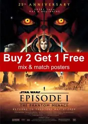 Buy Star Wars Episode 1 The Phantom Menace 25th Anniversary 2024 Movie Poster • 3.99£