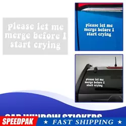 Buy Please Let Me Merge Before I Start Crying 8 X 3.5 Inches Bumper Vinyl V1N3 • 1.12£