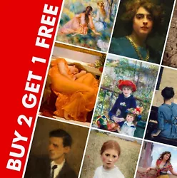 Buy Vintage Portrait Art Prints | Retro Posters | Antique Oil Paintings | A4 A3 A2 • 1.99£
