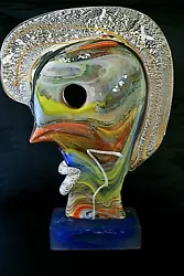 Buy Huge Murano Glass Sculpture Of A Head In Manner Of Mario Badioli - 11.6 Kg !! • 595£