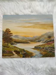 Buy Vintage J.T. Roberts 9/3/96 Sunset By The River Scenery Original Oil Painting • 70£