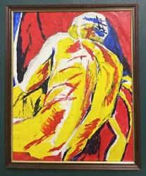 Buy Large Original Mid Century Modern Abstract Figurative Painting • 0.99£