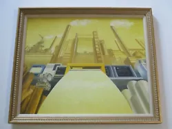 Buy Vintage Painting Machine Age Space Technology Industrial Machinery Mystery Art • 1,105.64£