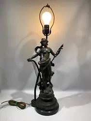 Buy Vtg Antique Aug Auguste Moreau Lamp Sculpture La Melodie Spelter France Art Deco • 189.75£