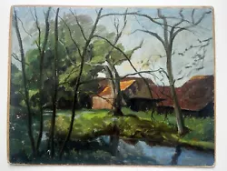 Buy House In The Woods Oil On Board C. 1940 Style Of Ethelbert White • 70£
