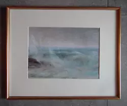 Buy The Sea At Cockington Devon. 1907 Original Oil Seascape Indistinctly Signed • 116£