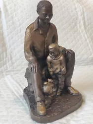 Buy Austin Sculpture By Ecila African American Father & Son Boy Squirrel 11  • 213.73£