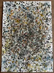 Buy Jackson Pollock Drip Style ABSTRACT ACRYLIC Original PAINTING 30 X 21cm • 10£