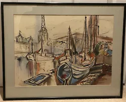 Buy Original Hans Hermann Hagedorn Watercolour Painting Artist German Picture Boats • 485£