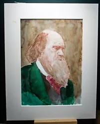 Buy Original Painted Portrait Of Charles Darwin, By Gary Thompson BA(Hons) • 35£