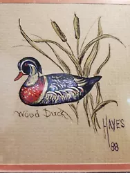 Buy Vintage 1988 Bird Duck Fowl Wood Duck Painting R. Hayes 11 X 9  • 16.53£