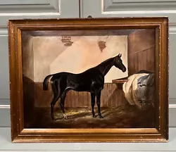 Buy Albert Clark, Antique Oil Painting, Horse Portrait, 'Blue Boy' Initialed, 1890's • 255£