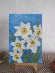 Buy Daffodils Oil Painting, Bouquet Of Daffodils Original Painting, Aceo Daffodils • 19.06£