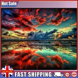 Buy Painting By Numbers Kit DIY Red Cloud Canvas Oil Art Picture For Home Room Decor • 8.69£