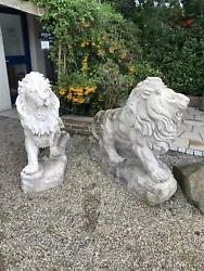 Buy Antique Marble Lions Sculpture Old Statue Figure Rare Decor Garden Feature • 7,200£