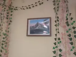Buy Framed A4 Mountain Painting Beautiful Art • 20£