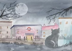 Buy STATION CAT - Original Watercolour Painting By ADRIAN APPLEBY • 12£