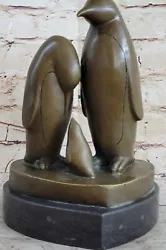 Buy Art Deco Hand Made Penguin Penguins Bird Alaska Hot Cast Sculpture • 83.23£