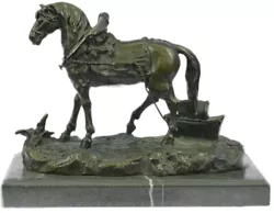 Buy Horse Farm Ranch Equestrian Trail Riding Club Bronze Marble Statue Award Gift • 188.62£