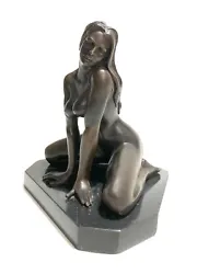 Buy Erotic Bronze Of A Female Nude Sat On A Black Marble Base By Nino Oliviono • 299£