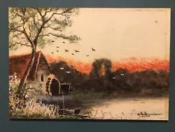 Buy Antique Unframed Watermill Scene Watercolour Painting By Abraham Hulk Junior • 7.99£