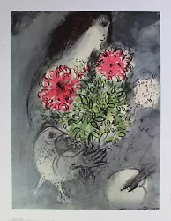 Buy MARC CHAGALL - Woman, Ostrich And Bird. Reproduction Signed In Print (S.M.A.) • 30.91£