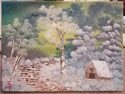 Buy Oil Painting 30x40 Cm A Small Snow Dream By Art Bob Ross • 72.07£