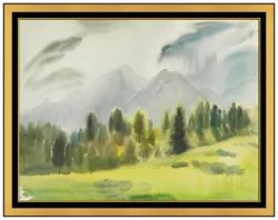 Buy Emil Kosa Jr Original Watercolor Mountain Landscape Painting Signed Framed Art • 3,444.59£