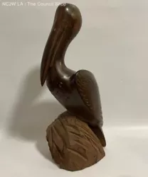 Buy Vintage Hand Carved Wooden Pelican Figurine • 13.26£