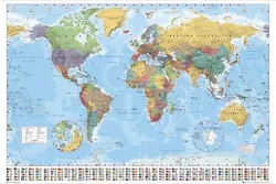 Buy World Map MAXI Poster With Country Flags | OFFICIAL LICENSED • 16.99£