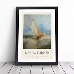 Buy Ship At Sea By Joseph-Mallord William Turner Wall Art Print Framed Picture • 18.95£