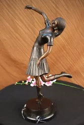 Buy Handmade Lady Dancer Chiparus Bronze Marble Sculpture Deco Figurine Art Hot Cast • 198.44£